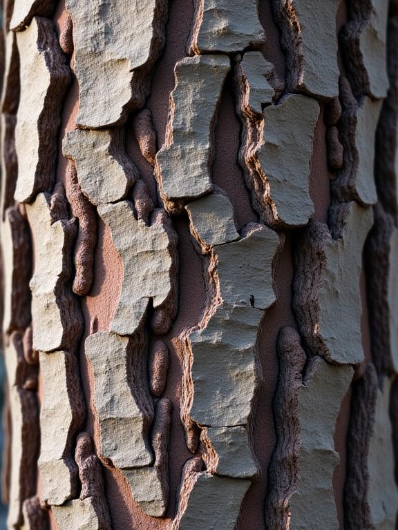 Close-up of an Australian Ironbark tree's deeply furrowed bark, symbolizing strength and resilience